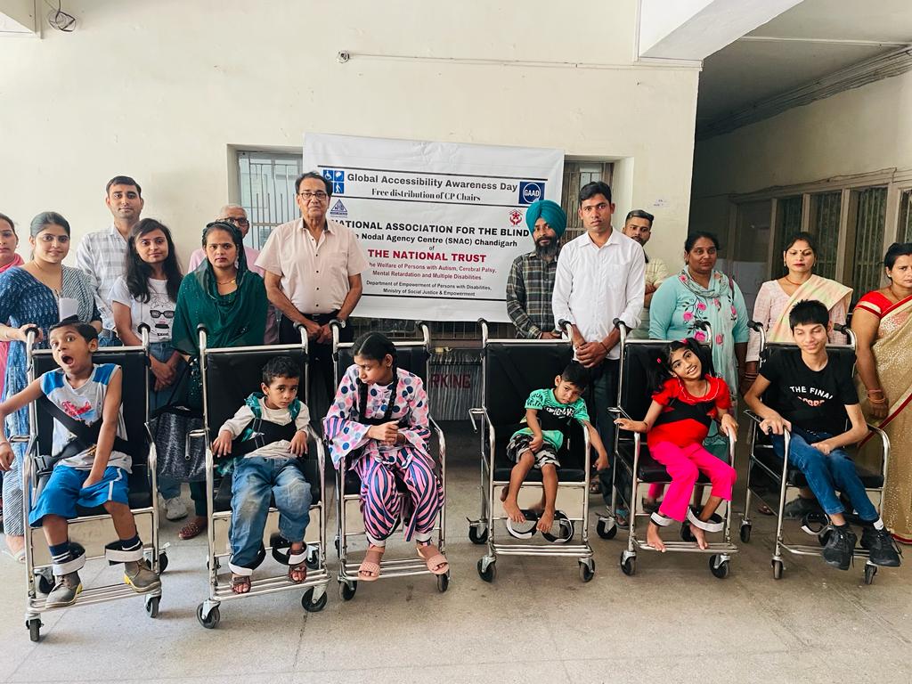 GLOBAL ACCESSIBILITY AWARENESS DAY, 2023 Distribution of CP Chairs to the children suffering from Cerebral Palsy