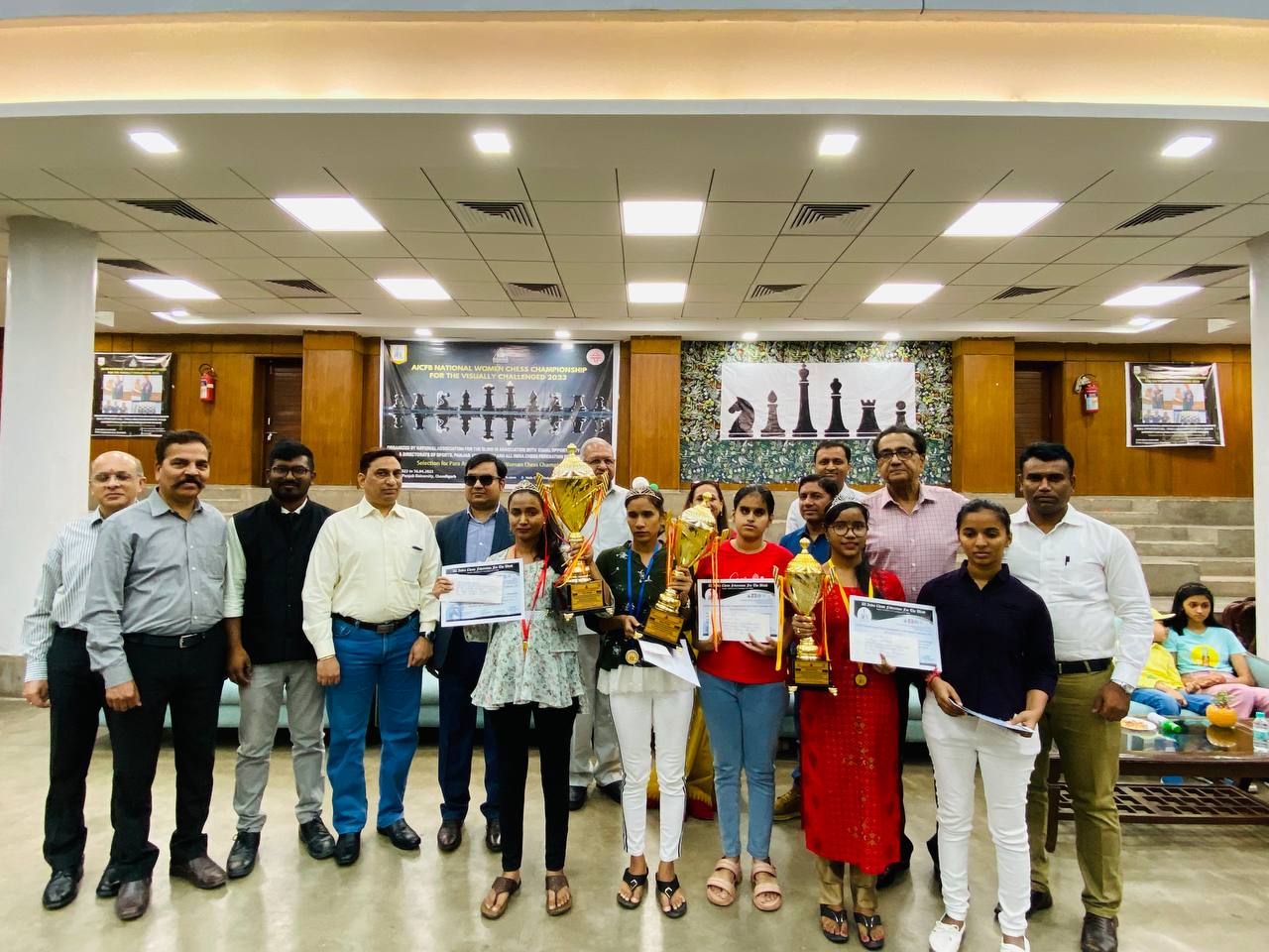 Mrunali Pande wins Blind National Women Chess 2023; top five awarded cash prizes, trophies.