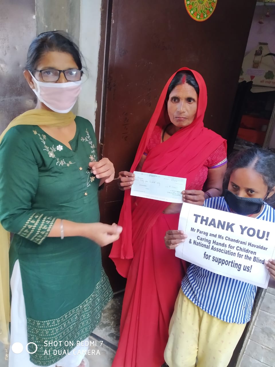 NAB Chandigarh thanks Parag, Chandrani, and Aarsh for pandemic scholarships.