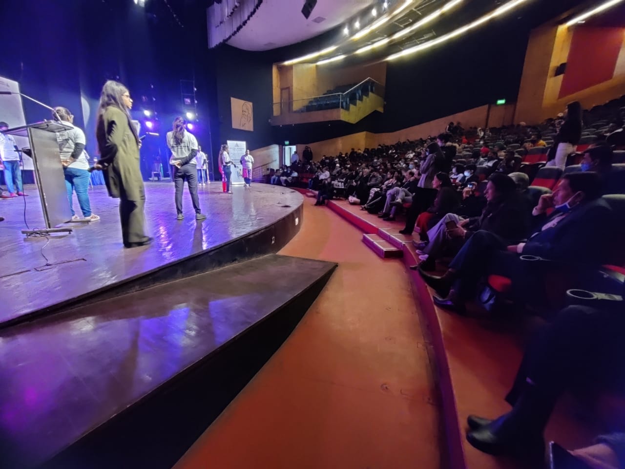 NAB Skill India students performed a street play on disability awareness at Tagore Theatre.
