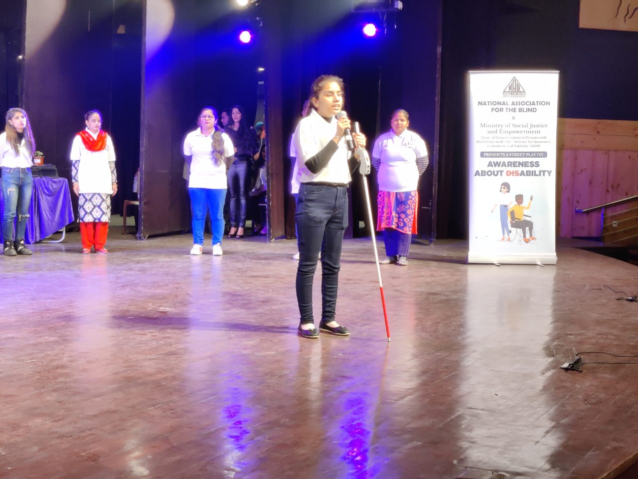 NAB Skill India students performed a street play on disability awareness.