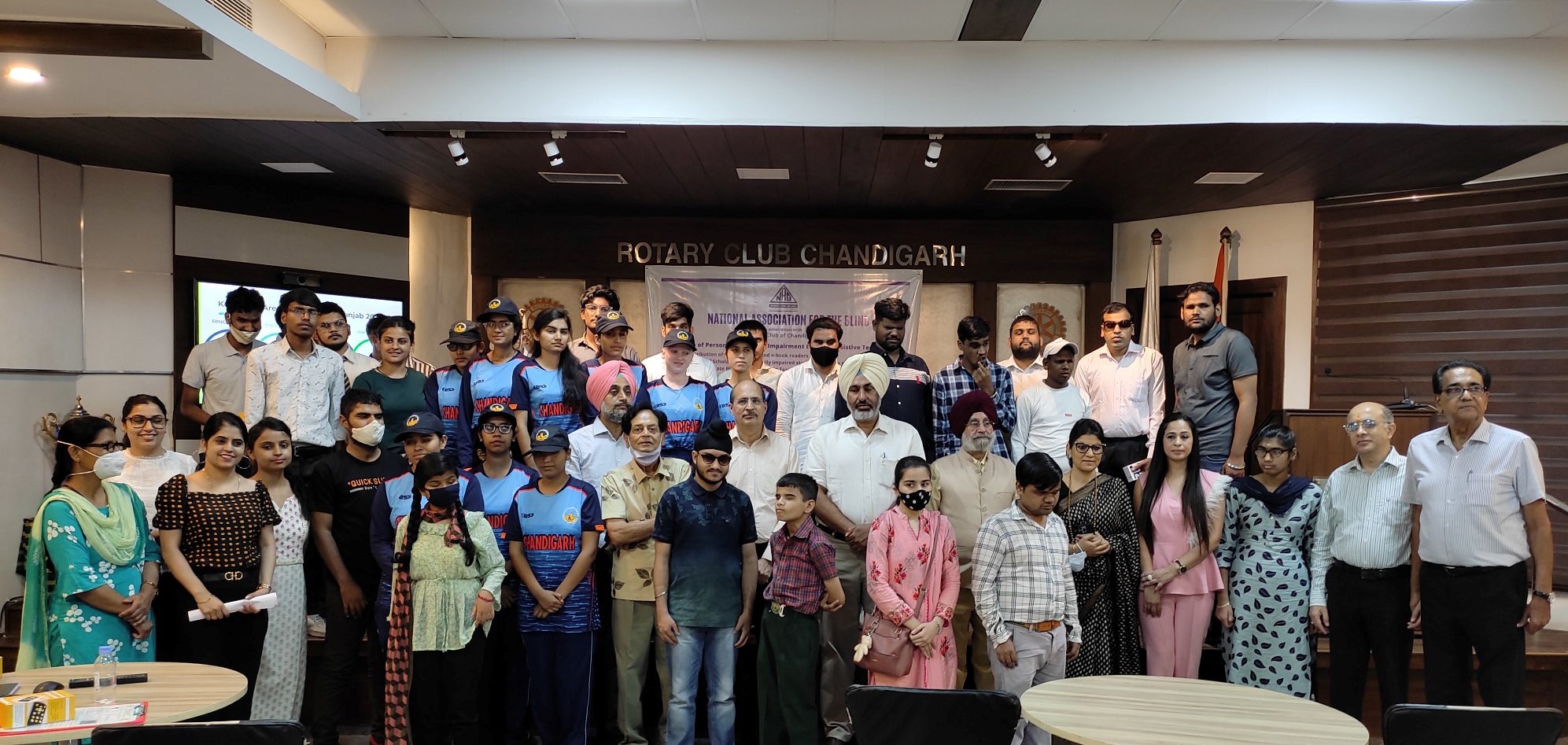 NAB and Rotary Club awarded certificates to 60 blind students for computer and AI courses on 18th May 2022