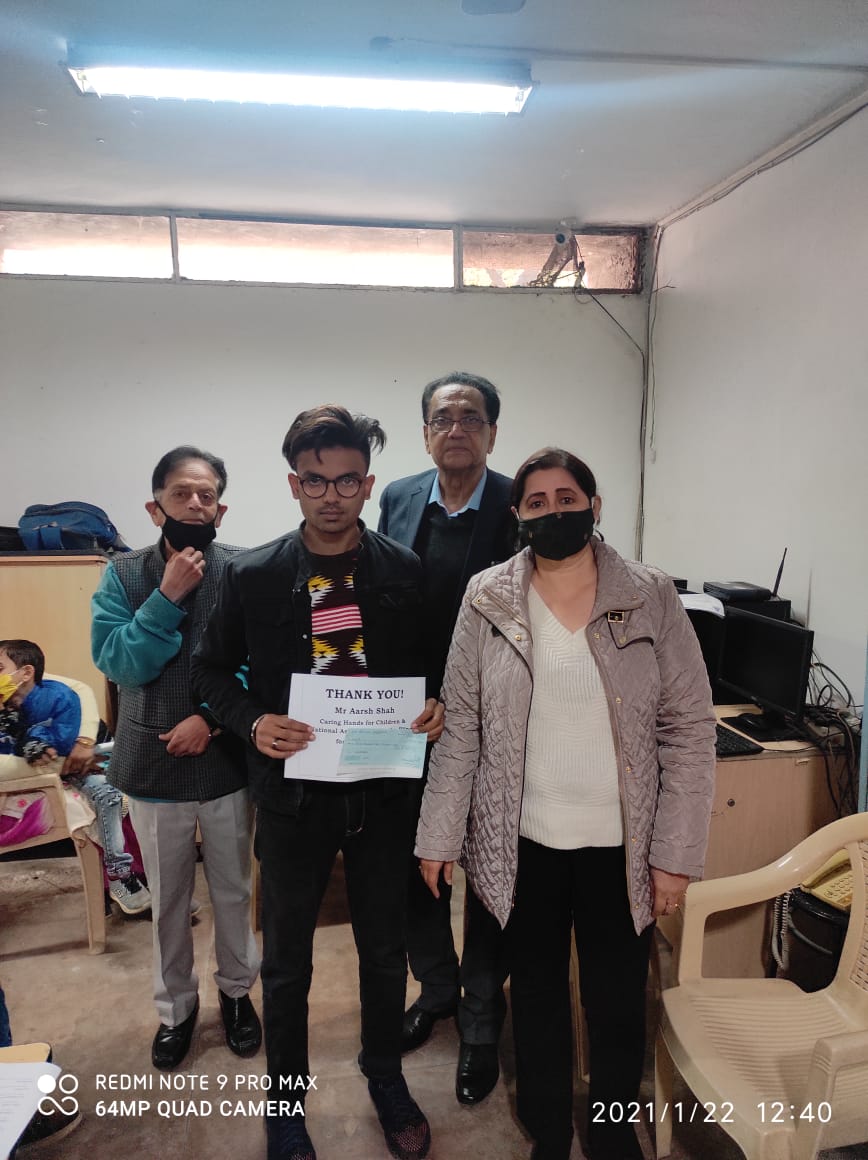 Thank you Mr. Parag, Ms. Chandrani, Mr. Aarsh for supporting scholarships.