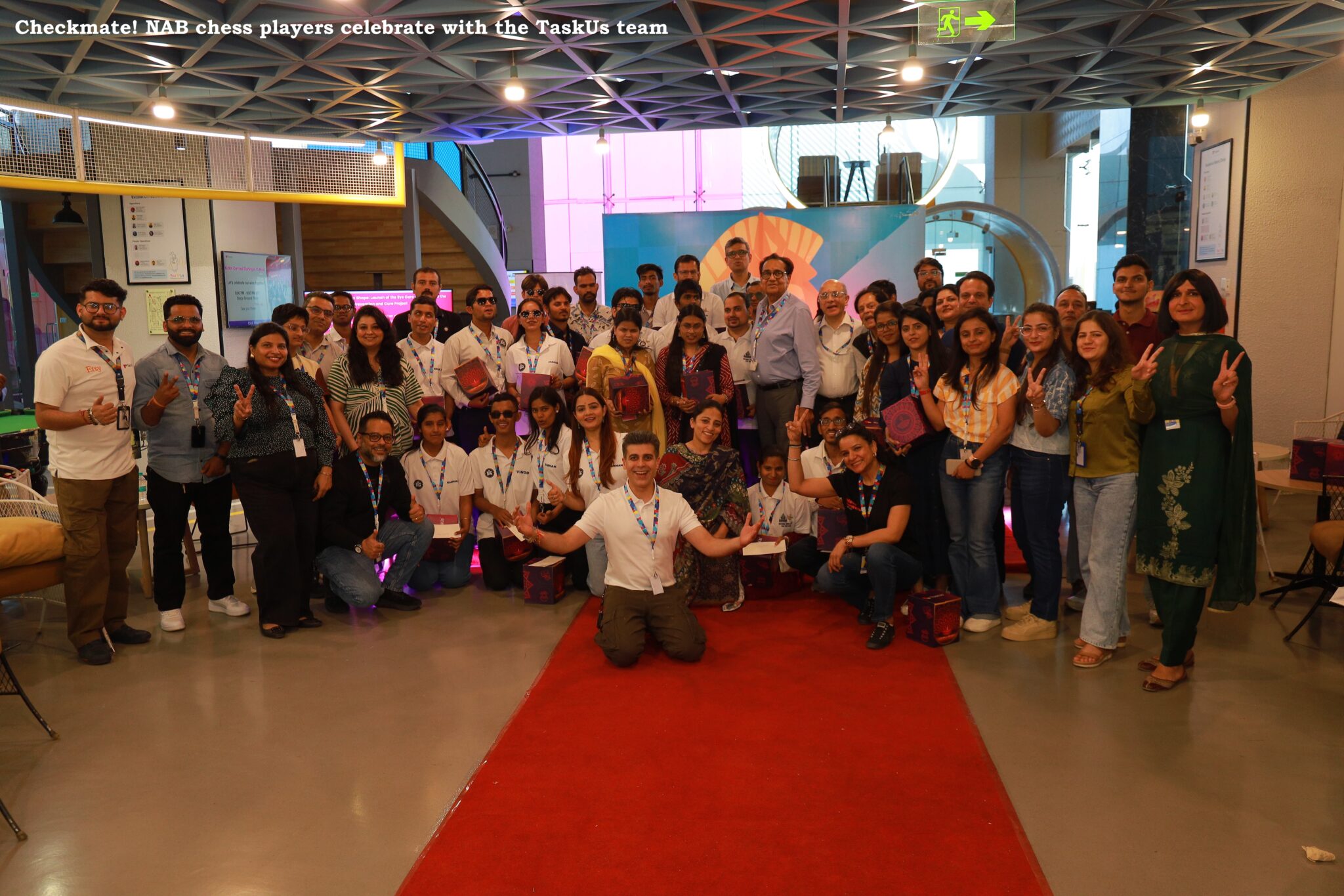 Checkmate! NAB chess players celebrate with the TaskUs team (1)