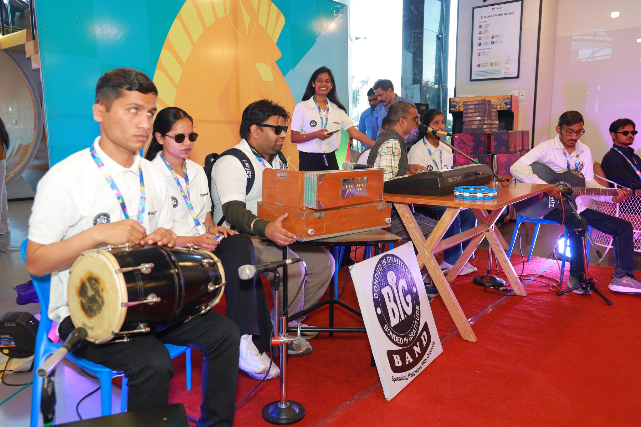 Checkmate! NAB chess players celebrate with the TaskUs team..
